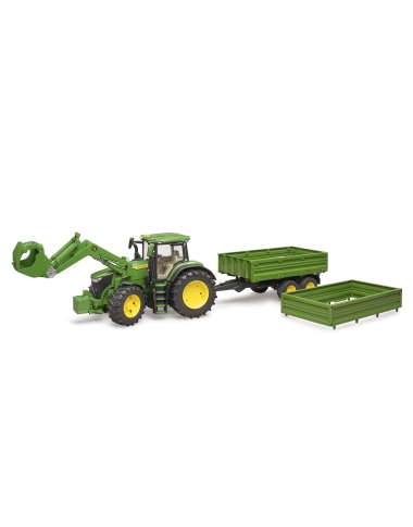 John Deere 7R + ładowacz czołowy + przyczepa