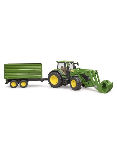 John Deere 7R + ładowacz czołowy + przyczepa