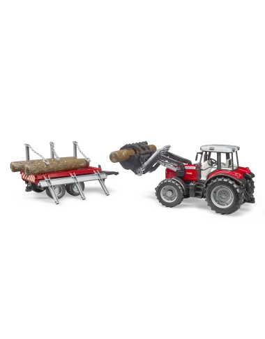 Massey Ferguson Z Przyczepą Do Transportu Drewna