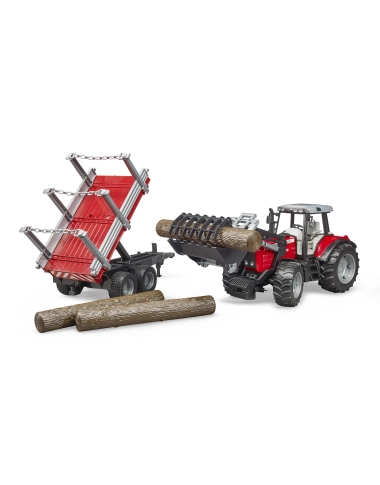 Massey Ferguson Z Przyczepą Do Transportu Drewna