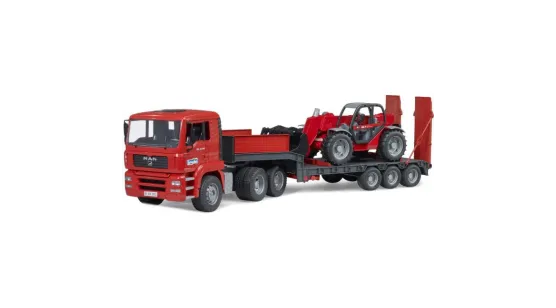 MAN TGA z naczepą i  Ładowarka Manitou
