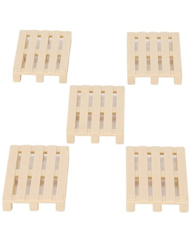 Bruder 45004 – Zestaw 5 europalet (kolor beżowy)