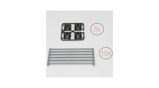 Bruder 62007 Barierki (10) + podstawy (12)