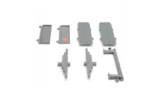 MB Actros z naczepą - Części srebrne