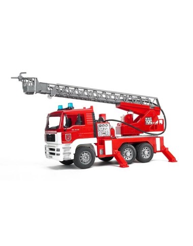 MAN pożarniczy z drabiną, pompą i sygnalizacją