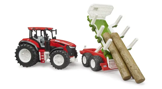 ROADMAX Traktor + przyczepa, 3 pnie drzew