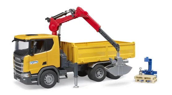 Ciężarówka Scania Super 560R z dźwigiem i 2 paletami