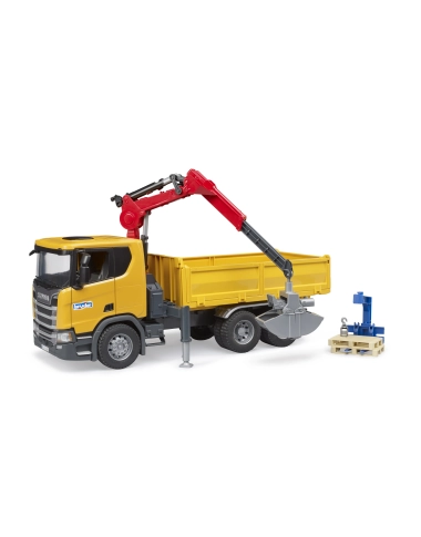 Ciężarówka Scania Super 560R z dźwigiem i 2 paletami