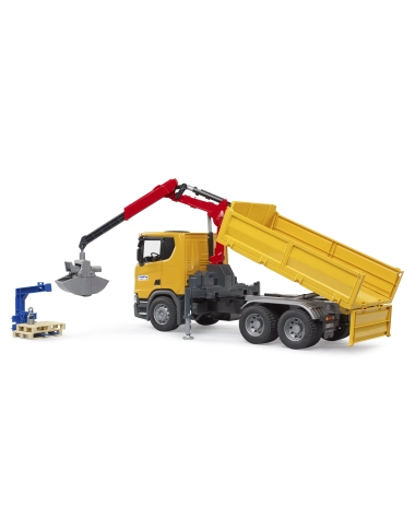 Ciężarówka Scania Super 560R z dźwigiem i 2 paletami