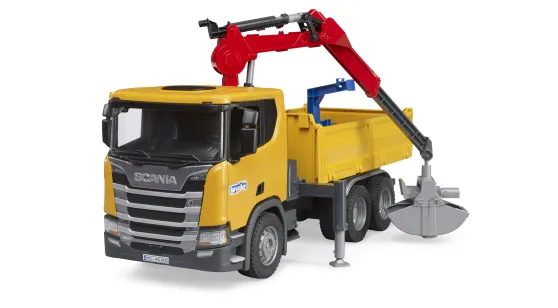 Ciężarówka Scania Super 560R z dźwigiem i 2 paletami