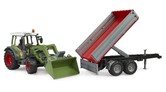 Fendt Vario 211 + ładowacz czołowy, przyczepa wywrotka