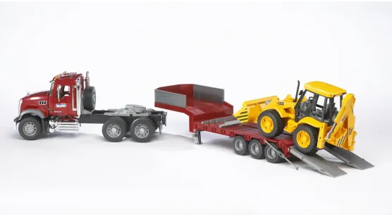 Ciężarówka MACK GRANITE Z Lawetą I Koparko Ładowarką JCB 4CX