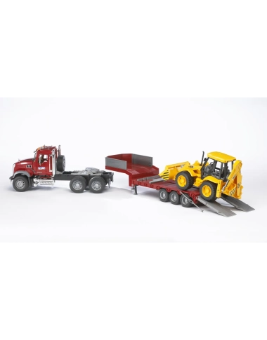 Ciężarówka MACK GRANITE Z Lawetą I Koparko Ładowarką JCB 4CX