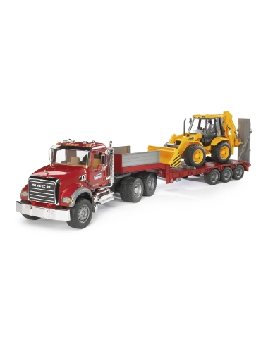 Ciężarówka MACK GRANITE Z Lawetą I Koparko Ładowarką JCB 4CX