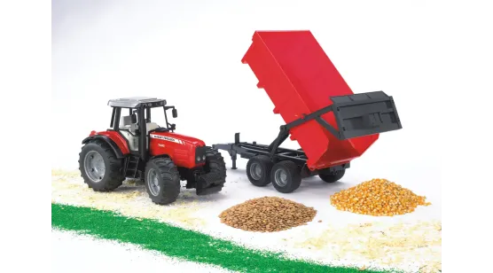 Massey Ferguson 7480 + przyczepa wywrotka