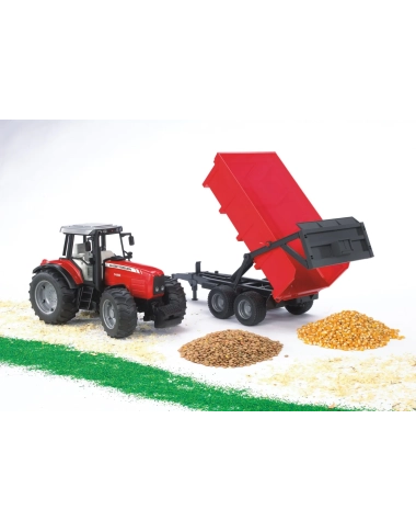 Massey Ferguson 7480 + przyczepa wywrotka