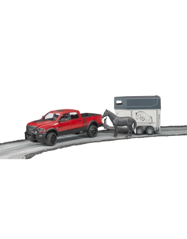 RAM 2500 POWER WAGON + Przyczepa Do Transportu Koni + Koń
