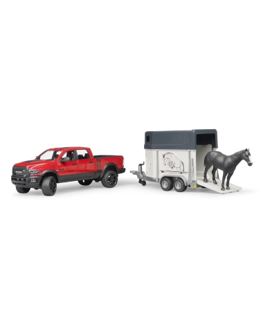 RAM 2500 POWER WAGON + Przyczepa Do Transportu Koni + Koń