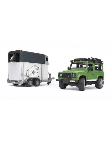 Land Rover Defender + Przyczepa Do Transportu Koni i Koń