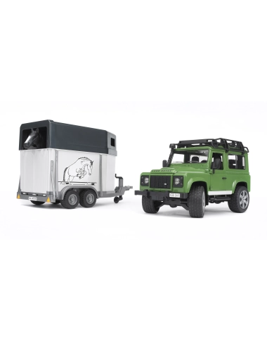 Land Rover Defender + Przyczepa Do Transportu Koni i Koń