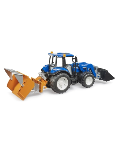 New Holland T5.120 + ładowacz czołowy, mobilna skrzynia, okrągła bela siana