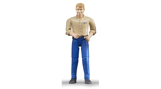 Mężczyzna w niebieskich jeansach