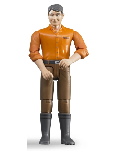 Mężczyzna w brązowych jeansach