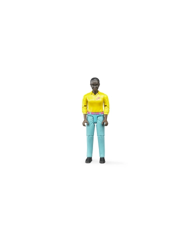 Kobieta w turkusowych jeansach