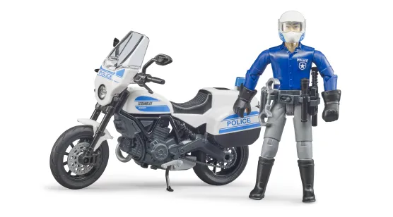 Funkcjonariusz policji na motocyklu