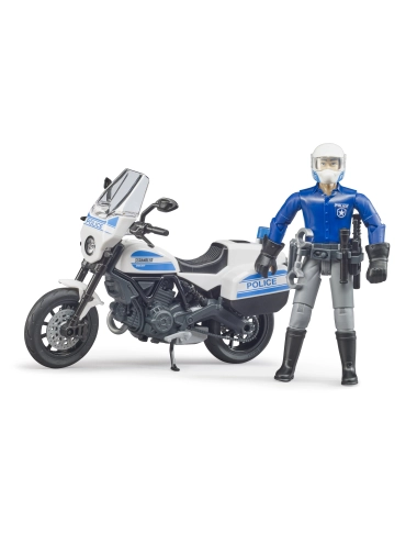 Funkcjonariusz policji na motocyklu