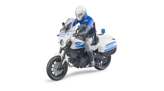 Funkcjonariusz policji na motocyklu