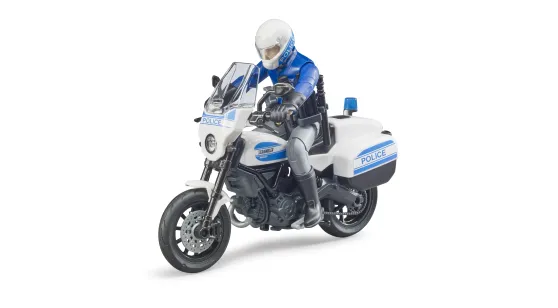 Funkcjonariusz policji na motocyklu