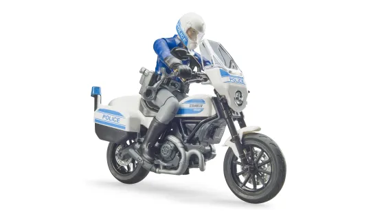 Funkcjonariusz policji na motocyklu