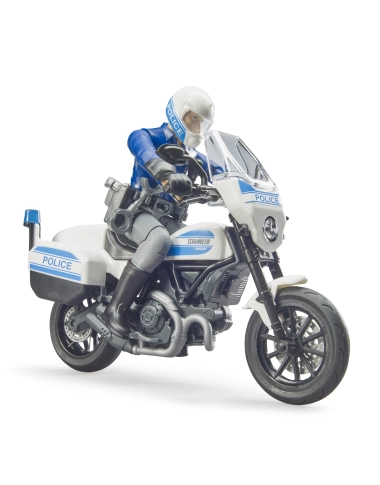 Funkcjonariusz policji na motocyklu