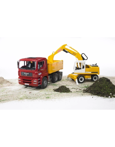 MAN TGA Wywrotka i Koparka Liebherr